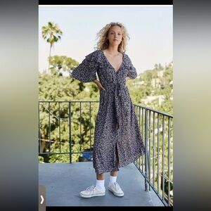 FREE PEOPLE Float on sunbeam midi dress. Size S. Retail $168
